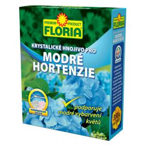 Floria kryštalické na modré hortenzie