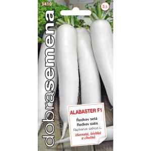 Dobré semená Reďkev siata - Alabaster F1 oválna, typ Daikon 1,5g